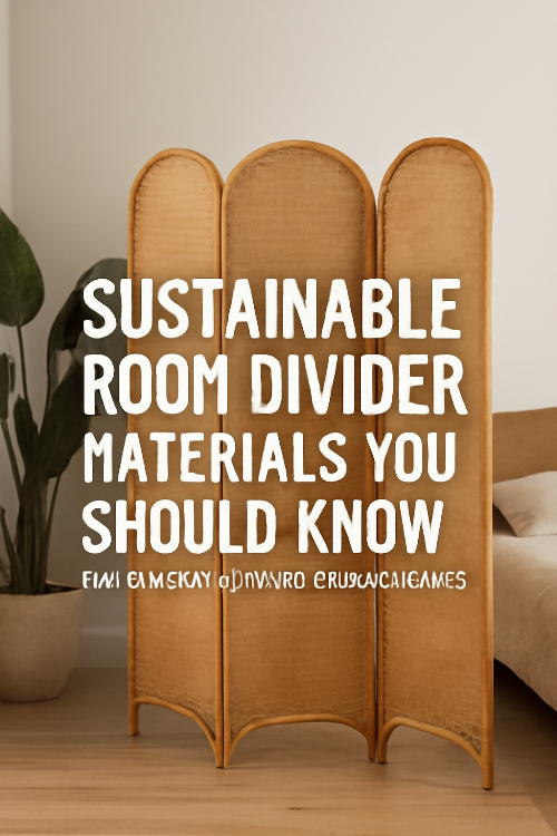 Sustainable Room Divider Materials You Should Know Eco-Friendly Solutions for Your Space