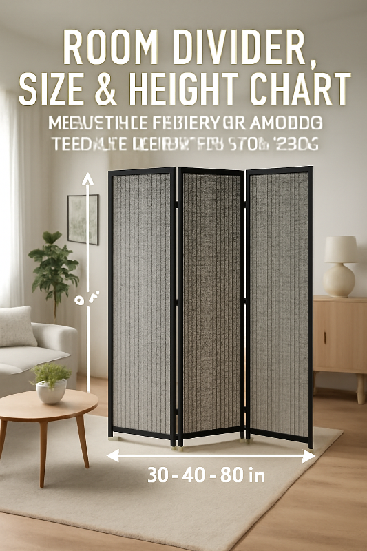 room divider size height chart